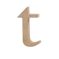 Letter, t, H: 10 cm, dikte 2 cm, 1 stuk