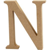 Letter, N, H: 13 cm, dikte 2 cm, 1 stuk
