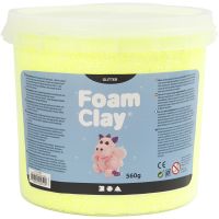 Foam Clay®, glitter, geel, 560 gr/ 1 emmer