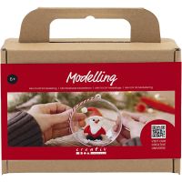 Mini Hobbyset Boetseren, Kerstman, rood/wit, 1 doos