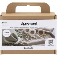 Mini Hobbyset Macramé, Servetring, off white, 1 doos