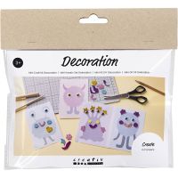 Mini Hobbyset Decoratie, Monstercollage, pastel blauw, pastel groen, pastel roze, pastel paars, 1 doos