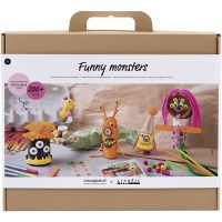 Maxi Creatieve Box Grappige Monsters, diverse kleuren, 1 doos