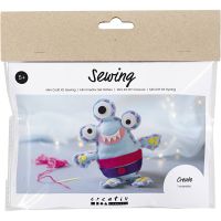 Mini Hobbyset Naaien, Viltmonster, diverse kleuren, 1 doos