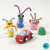 Beweegbare figuren gemaakt van mechanieken met Silk Clay