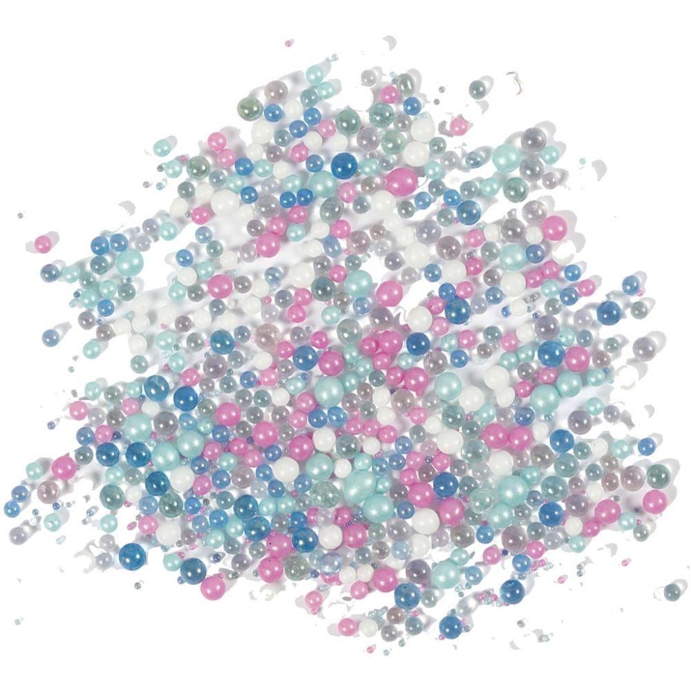Mini stenen van glas, afm 0,6-0,8+1,5-2+3 mm, pastelkleuren, 600 gr/ 1 Doosje