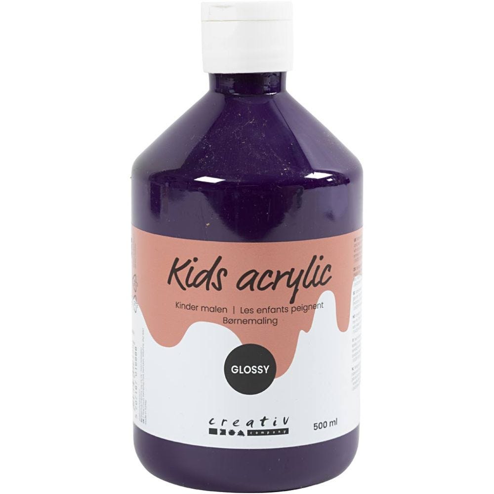 School acrylverf glossy, glossy, violet, 500 ml/ 1 fles