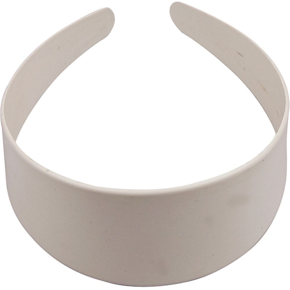 Plastic haarband, B: 48 mm, wit, 20 stuk/ 1 doos