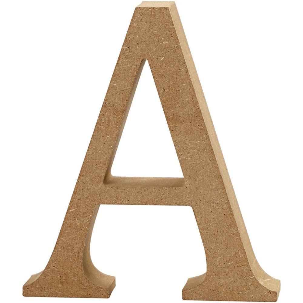 Letter, A, H: 13 cm, dikte 2 cm, 1 stuk