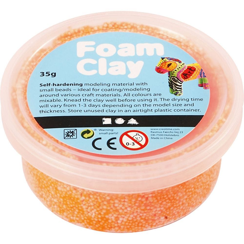 Foam Clay®, neon oranje, 35 gr/ 1 Doosje