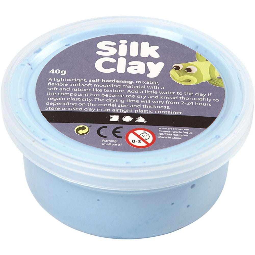 Silk Clay®, neon blauw, 40 gr/ 1 Doosje