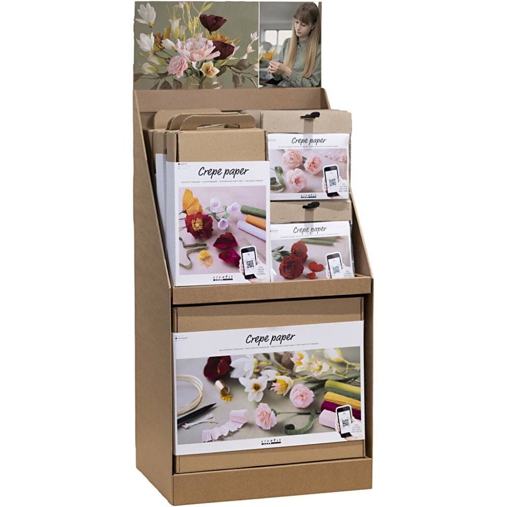 Grote tafeldisplay, Crêpepapier, H: 834 mm, D: 322 mm, B: 416 mm, 28 eenh./ 1 doos