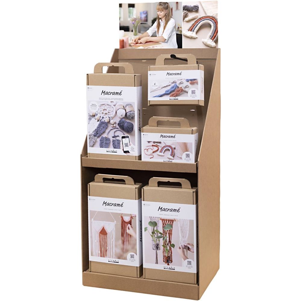 Grote tafeldisplay, Macramé, H: 834 mm, D: 322 mm, B: 416 mm, 27 eenh./ 1 doos