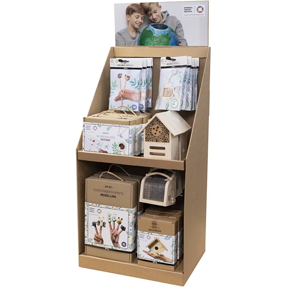 Grote tafeldisplay, VN 17, H: 834 mm, D: 322 mm, B: 416 mm, 31 eenh./ 1 doos