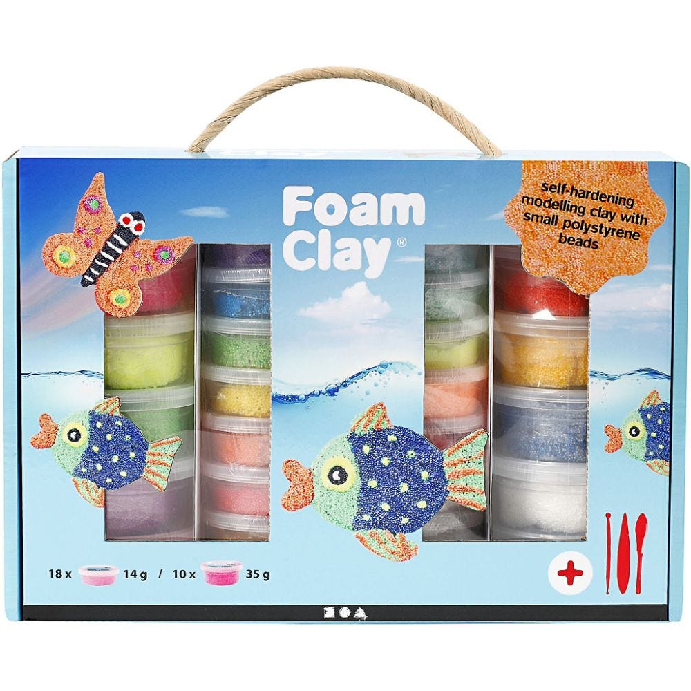 Foam Clay® cadeaudoos, diverse kleuren, 1 set