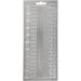 1 vel, randen, vel 10x23 cm, zilver