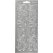 1 vel, deco bladeren, vel 10x23 cm, zilver