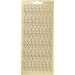 1 vel, randen, vel 10x23 cm, goud