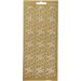 1 vel, bladeren, vel 10x23 cm, goud