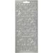 1 vel, harten, vel 10x23 cm, zilver
