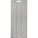 1 vel, hoeken, vel 10x23 cm, zilver