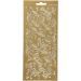 1 vel, bladeren, vel 10x23 cm, goud