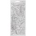 1 vel, veren, vel 10x23 cm, zilver