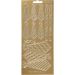 1 vel, stropdassen, vel 10x23 cm, goud