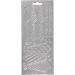 1 vel, stropdassen, vel 10x23 cm, zilver