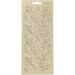 1 vel, bladeren, vel 10x23 cm, goud