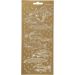 1 vel, vissen, vel 10x23 cm, goud