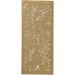1 vel, bladeren, vel 10x23 cm, goud