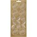 1 vel, margrieten, vel 10x23 cm, goud