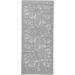 1 vel, rozen, vel 10x23 cm, zilver