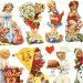 2 vel/ 1 doos, nostalgische kinderen, vel 16,5x23,5 cm