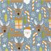 5 m/ 1 rol, Kerstman, kerstcadeau, lolly, rendier, B: 50 cm, 80 gr, grijs