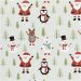 5 m/ 1 rol, Kerstman, sneeuwman, rendier, ijsbeer en pinguïn, B: 50 cm, 80 gr, ice blue