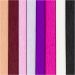 8 vel/ 1 doos, vel 25x60 cm, Crêpe-verhouding: 180%, 105 gr, paars/roze harmonie