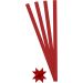 100 stroken/ 1 doos, L: 45 cm, d 4,5 cm, B: 10 mm, rood