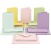 50 set/ 1 doos, afmeting kaart 10,5x15 cm, afmeting envelop 11,5x16,5 cm, 110+220 gr, pastelkleuren