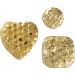 35 stuk/ 1 doos, rond, vierkant, hart, afm 6+8+10 mm, goud