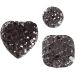 35 stuk/ 1 doos, rond, vierkant, hart, afm 6+8+10 mm, zwart