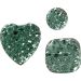 35 stuk/ 1 doos, rond, vierkant, hart, afm 6+8+10 mm, groen