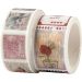 2 rol/ 1 doos, stempel- en bloemmotieven, L: 3+5 M, B: 20+25 mm