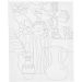 1 stuk, Stilleven met bloemen, D: 1,6 cm, afm 24x30 cm, 360 gr