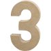 1 stuk, 3, H: 20,2 cm, B: 11,8 cm, dikte 2,5 cm