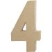 1 stuk, 4, H: 20,5 cm, B: 12 cm, dikte 2,5 cm