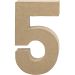 1 stuk, 5, H: 19,7 cm, B: 11,5 cm, dikte 2,6 cm