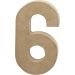 1 stuk, 6, H: 20,5 cm, B: 11,5 cm, dikte 2,6 cm