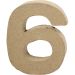 1 stuk, 6, H: 10 cm, B: 8,2 cm, dikte 1,7 cm
